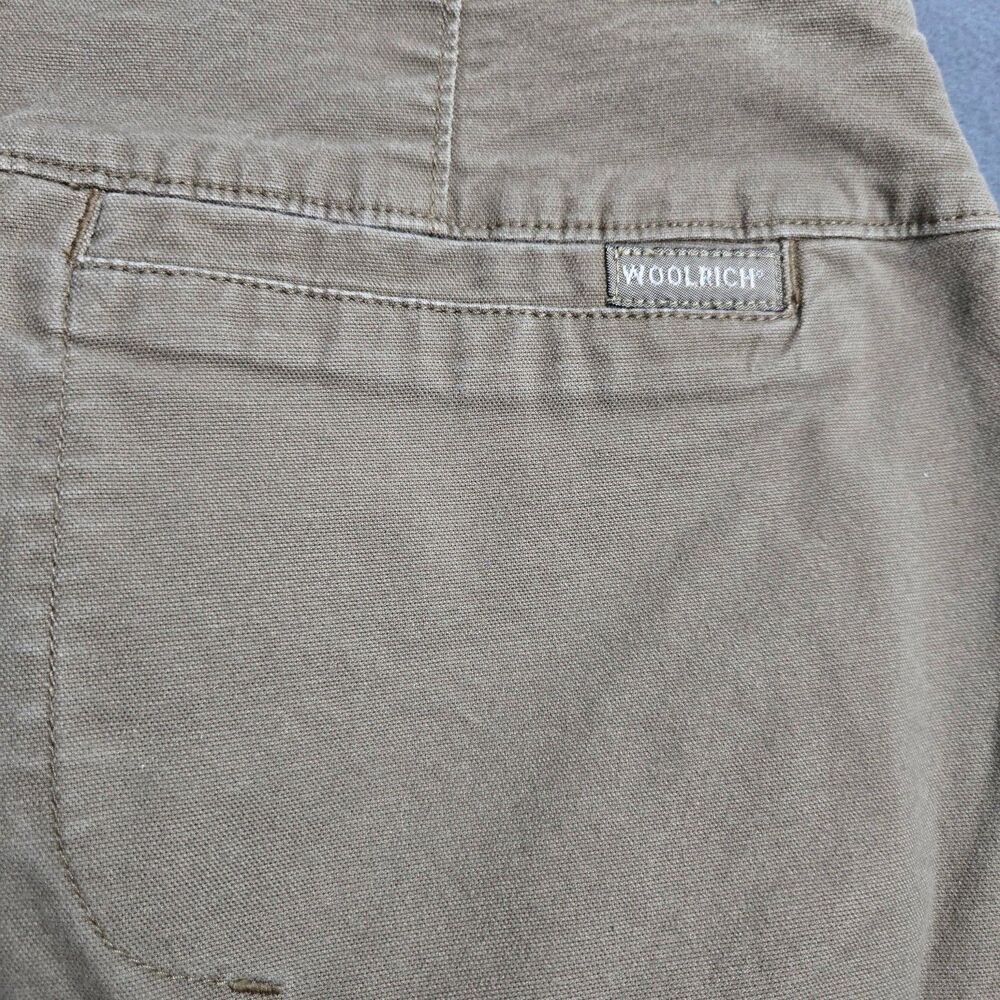 Woolrich Capri Pants Women 4 Brown Mid Rise Straight Leg Ankle Slit - Picture 6 of 12